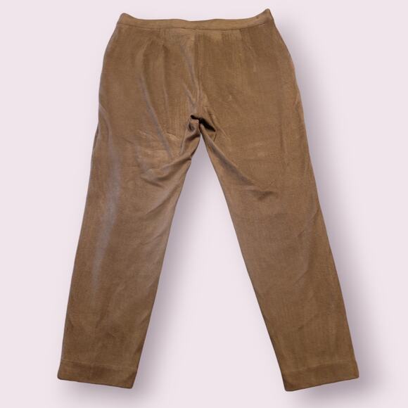 J. Jill Velvet Velour Slim Ankle Pants Mochalatte MP EUC - Picture 3 of 8